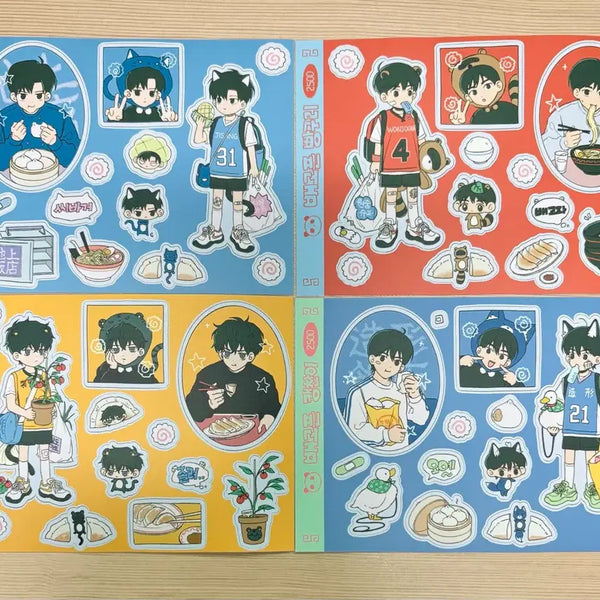 [BUNJANG] Garbage Time 'Hungry' Sticker Set - Sung Jun-soo & Jeon Young-joong / 가비지타임 갑타 배고파 스티커 성준수 전영중