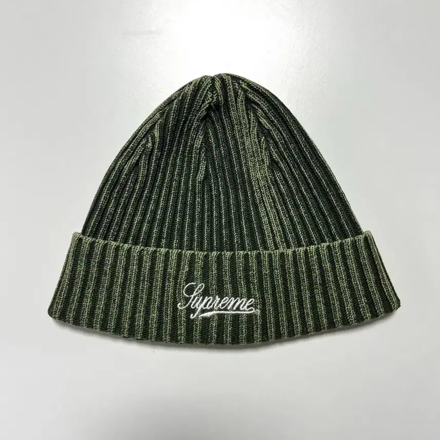 [BUNJANG] Supreme Bleached Rib Beanie Olive / 슈프림 블리치드 립 비니 올리브 - 21SS