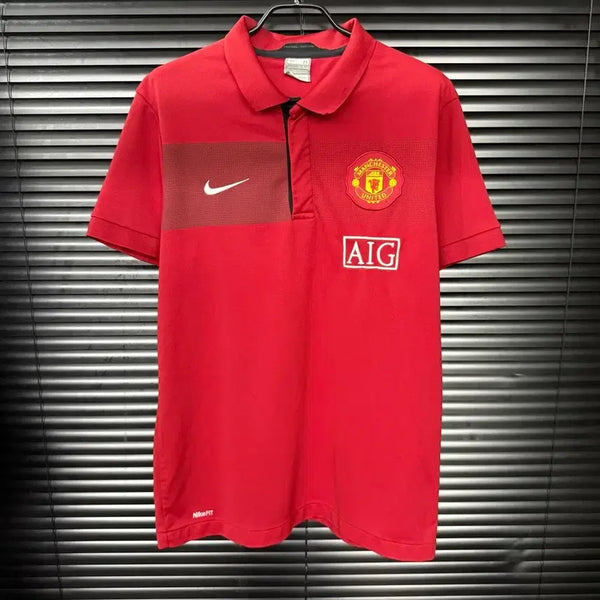 [BUNJANG] Nike Manchester United Park Ji-Sung Short Sleeve Polo Jersey (Size M) / 나이키 맨체스터 유나이티드 맨유 레드 축구 유니폼 카라티 반팔 박지성 M
