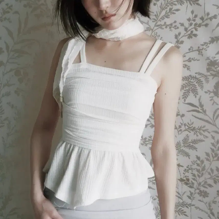 [BUNJANG] HanttamHanttam Ana Sleeveless Ivory M / (택O)한땀한땀 아나 민소매 아이보리 M