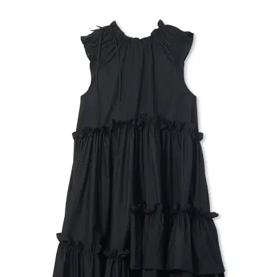 [BUNJANG] Cosmoss Ruffle Ribbon Midi Dress / cosmoss 러플 리본 원피스 드레스