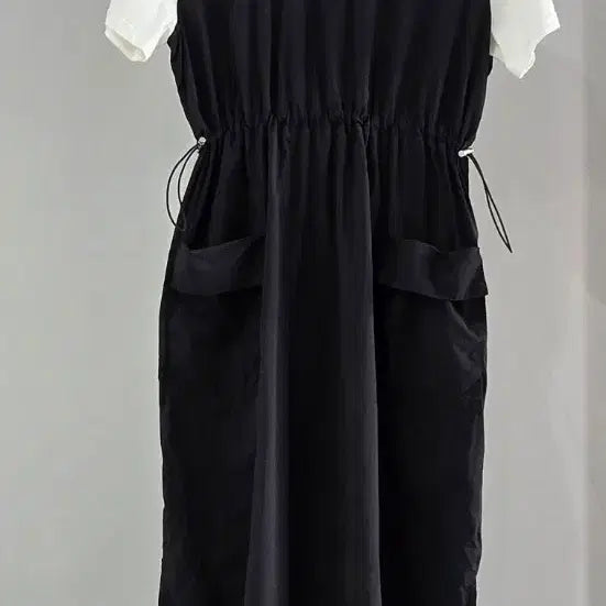 [BUNJANG] Two-tone Colorblock Long Dress / 투톤 배색 원피스