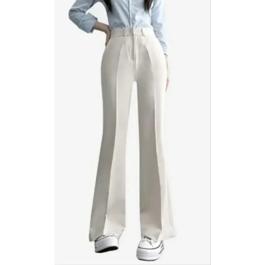 [BUNJANG] Ivory Bootcut Slacks (Size M) / 아이보리색 부츠컷 슬랙스(M 사이즈)