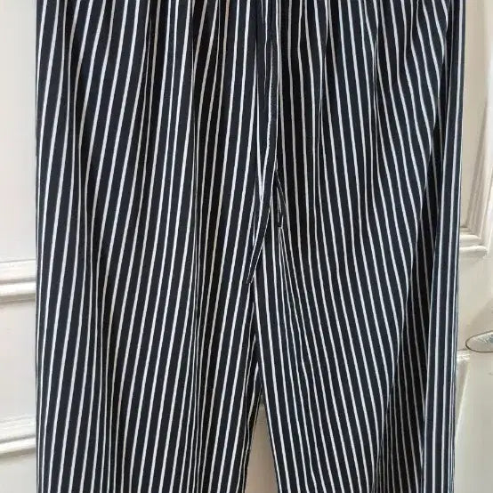 [BUNJANG] Striped Cotton Slacks Pants / 일자 바지 M