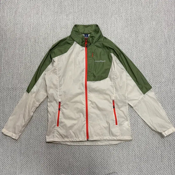 [BUNJANG] Montbell Color-Blocked Windbreaker Jacket / (105)몽벨 그린배색 바람막이
