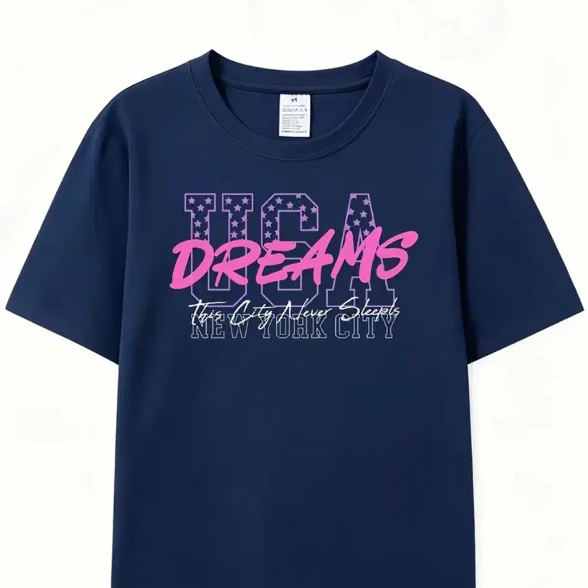 [BUNJANG] Navy USA Dreams New York City Short Sleeve T-Shirt / 네이비USA 드림 뉴욕 시티 반팔 티셔츠