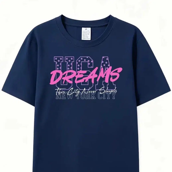[BUNJANG] Navy USA Dreams New York City Short Sleeve T-Shirt / 네이비USA 드림 뉴욕 시티 반팔 티셔츠