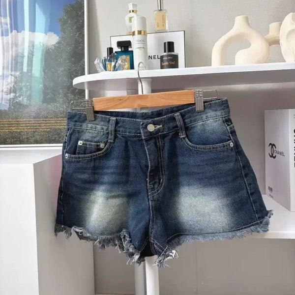 [BUNJANG] Denim Washed Cut-off Shorts / 청바지 숏팬츠 데님 워싱 컷팅 반바지