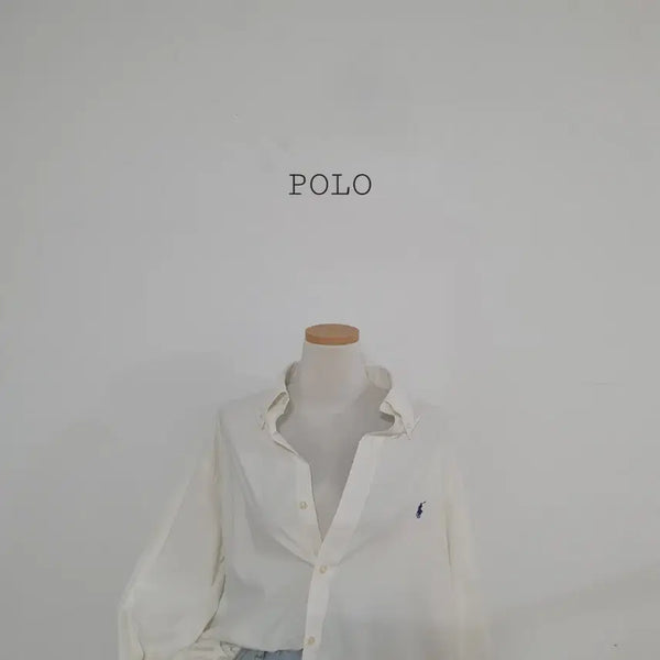 [BUNJANG] Polo Ralph Lauren Cream Ivory Pony Logo Overfit Cotton Shirt XL / No.26070118 폴로 랄프로렌 크림아이보리 셔츠
