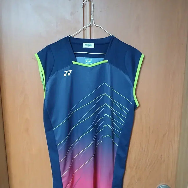 [BUNJANG] Yonex Badminton Jersey Short Sleeve Navy/Pink Size 100 / 요넥스 반팔 경기복 네이비 핑크100