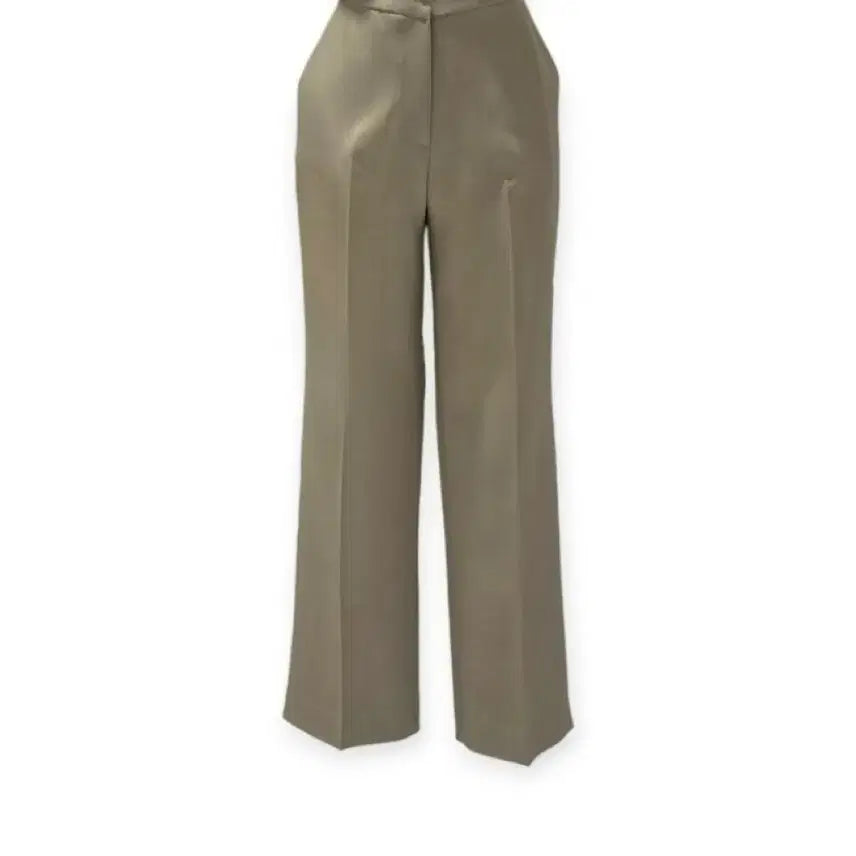 [BUNJANG] Wide Slacks Beige Twill Trousers / 와이드 슬랙스 베이지 트위 새상품 팬츠