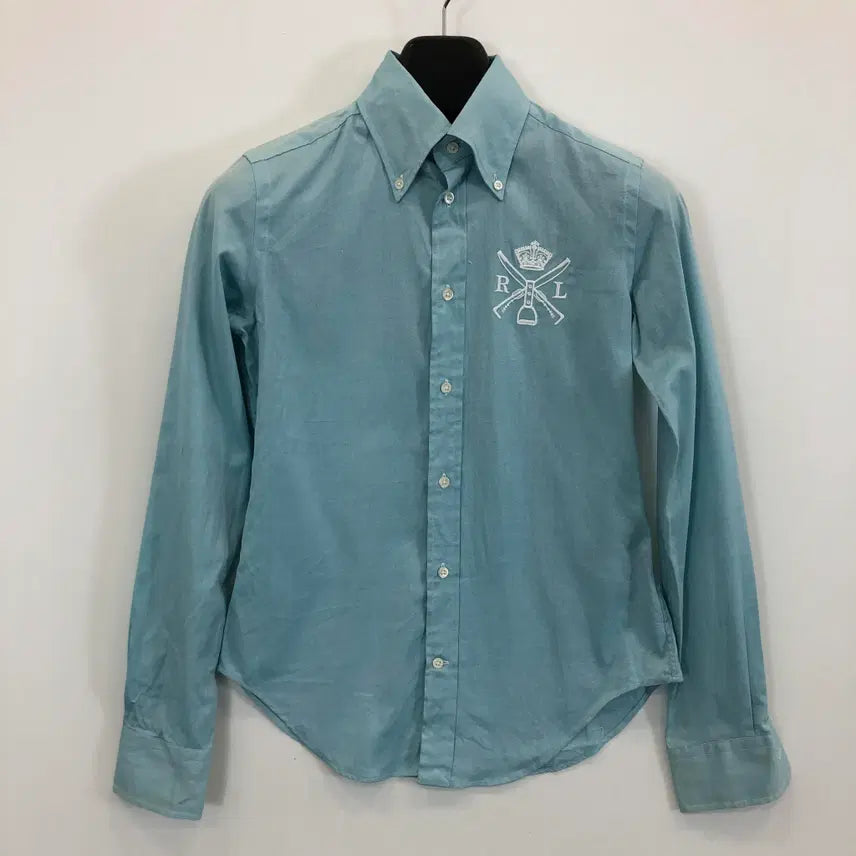 [BUNJANG] Polo Ralph Lauren Big Embroidered Logo Cotton Shirt / 폴로 랄프로렌 RL 빅 자수로고 셔츠 55