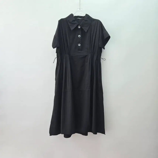 [BUNJANG] Plack Black Shirt Dress L / 1651 플랙 블랙 셔츠 원피스 L