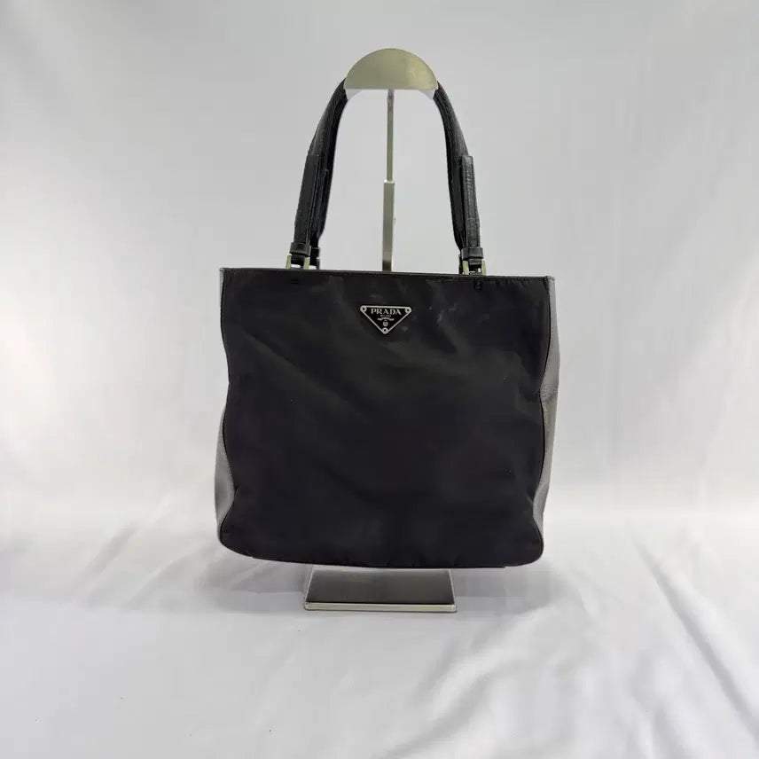 [BUNJANG] Prada Tessuto Nylon Leather Triangle Logo Shoulder Bag / 프라다 삼각로고 테수토 나일론 레더 숄더백