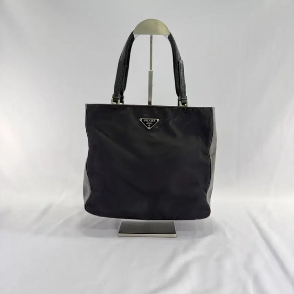 [BUNJANG] Prada Tessuto Nylon Leather Triangle Logo Shoulder Bag / 프라다 삼각로고 테수토 나일론 레더 숄더백