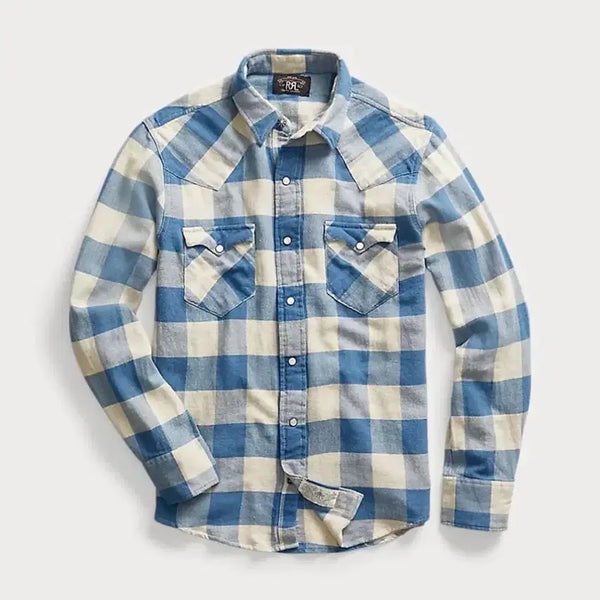 [BUNJANG] RRL Buffalo Western Checkered Shirt / 새상품 Rrl 버팔로 웨스턴 체크 셔츠  M>L교환 또는 판매