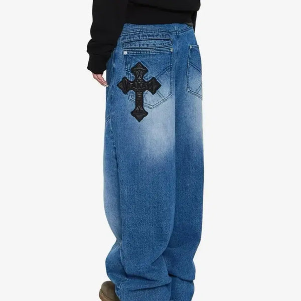 [BUNJANG] Arkham Cros2 Denim Pants Blue / 아캄 cros2 denim pants blue (1size)