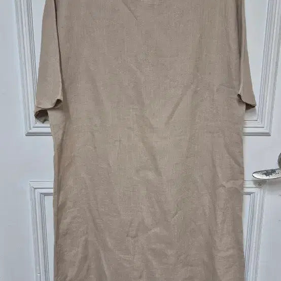 [BUNJANG] Beige Midi Linen Dress - Size M / 마 원피스 M