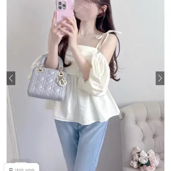 [BUNJANG] GRL Off-Shoulder Blouse Top Ivory / 스나계 오프숄더 블라우스 탑 아이보리 grl 그레일 ingni