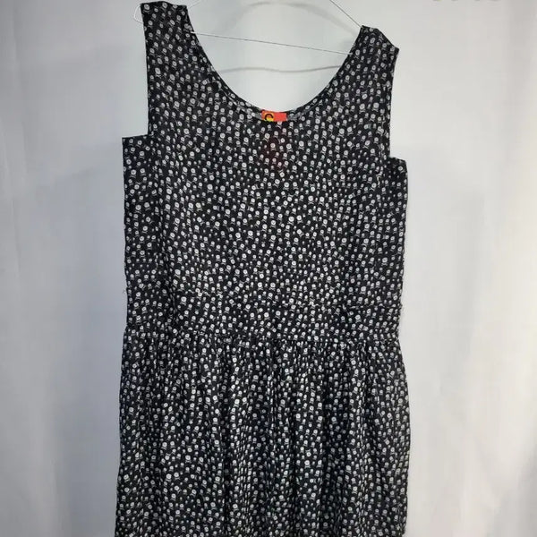 [BUNJANG] Lucky Chouette Skull Print Dress / 럭키슈에뜨 해골무늬 원피스 F(50-98)