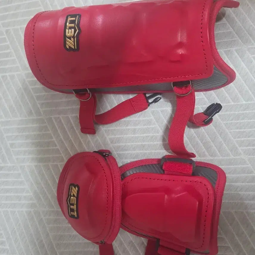 [BUNJANG] Zett Baseball Catcher's Gear Set Red / 제트 야구 보호대 세트 레드