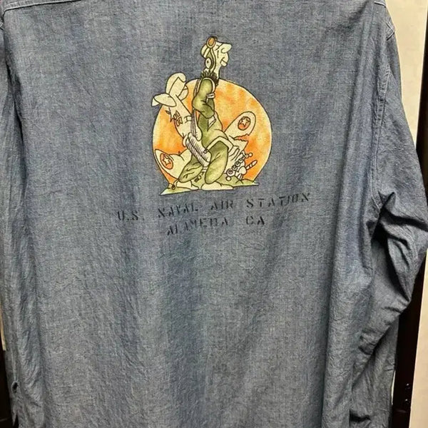 [BUNJANG] Buzz Rickson Chambray Shirt XXL / 버즈릭슨 샴브레이셔츠 xxl