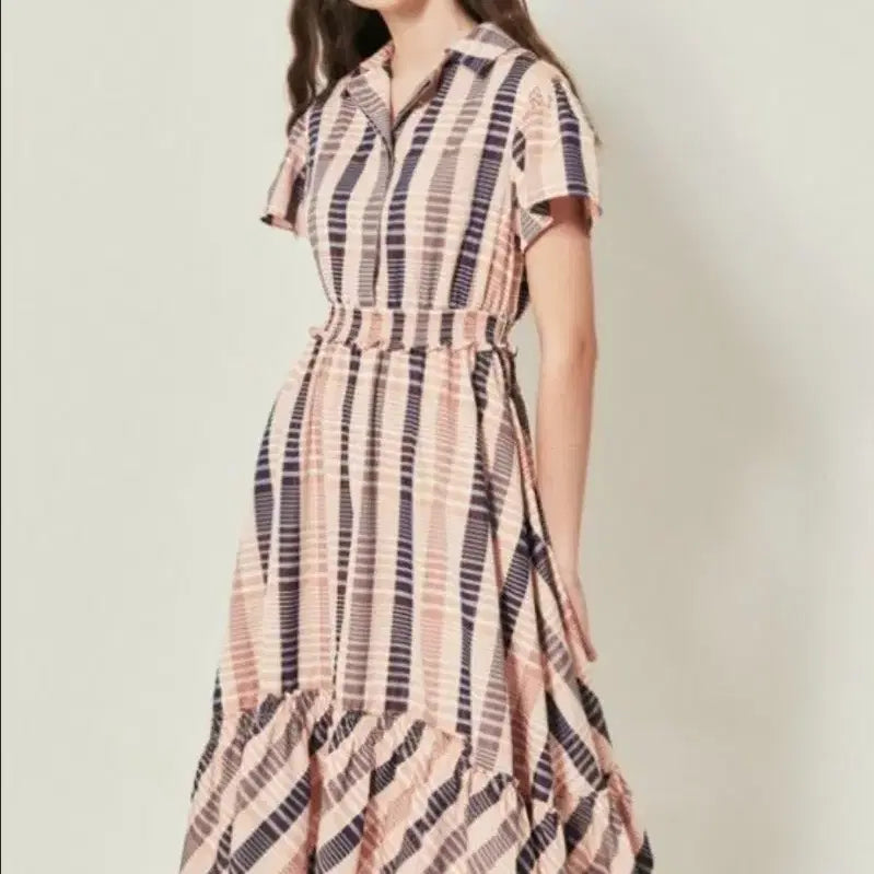 [BUNJANG] Lenibon Pink Checkered Dress / 레니본 핑크체크원피스