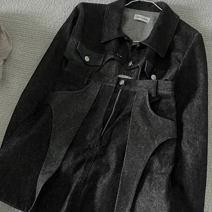 [BUNJANG] Adves Denim Setup Jacket and Skirt Set / 아드베스 데님 셋업