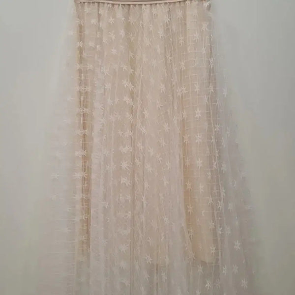 [BUNJANG] Jill Stuart Lace Layered Long Skirt / 질스튜어트 롱스커트