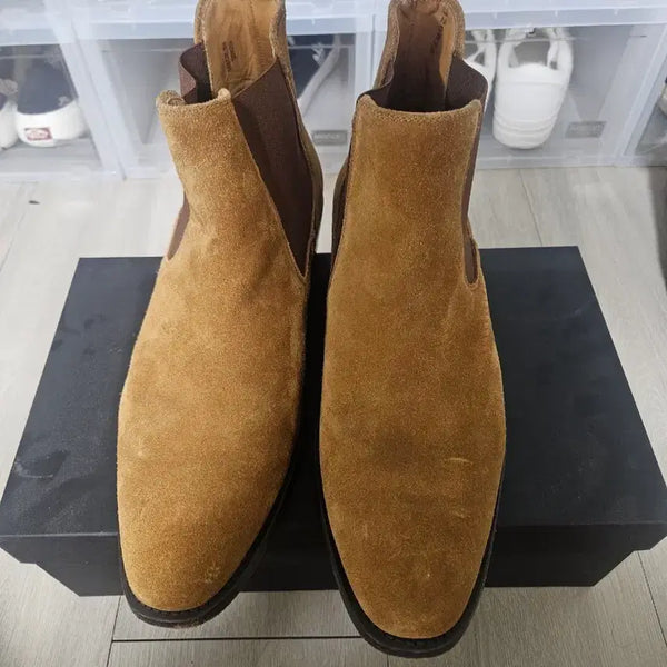 [BUNJANG] Berwick x TonyWack Cuban Heel Chelsea Boots Brown 280 / 버윅X토니웩 쿠반힐 첼시부츠 280 브라운