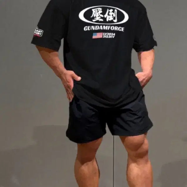 [BUNJANG] All-Rounder Seongjagi Black Short-Sleeve T-Shirt (Unsealed, 3 Sizes) / (미개봉 3사이즈)올라운더 성조기 블랙 반팔
