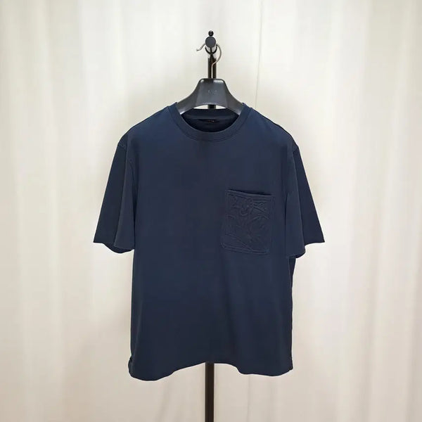 [BUNJANG] System Homme 23SS Chest Pocket Short-Sleeve T-Shirt Navy (Size 95) / (택포) 시스템옴므 23ss 가슴포켓 반팔티셔츠 95 C160