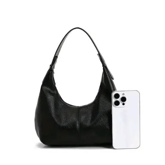 [BUNJANG] Black Hobo Bag / 블랙 호보백 만두백