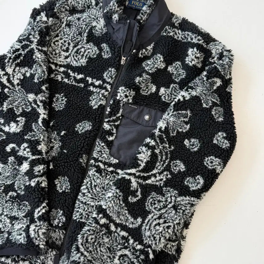 [BUNJANG] Polo Ralph Lauren Paisley Pattern Fleece Jacket / POLO RALPH LAUREN 폴로 랄프로렌 페이즐리 패턴 플리스 자켓