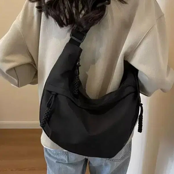 [BUNJANG] Black Canvas Crossbody Bag / 크로스백 가방 새상품