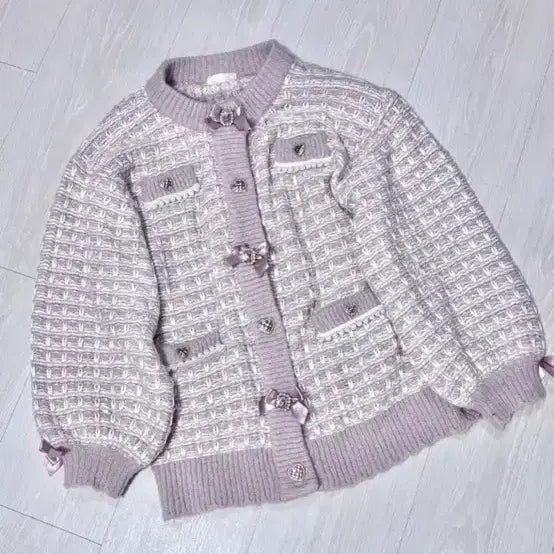[BUNJANG] Liz Lisa Tweed Knit Cardigan / 양산형 지뢰계 리즈리사 트위드 니트 가디건 교판!