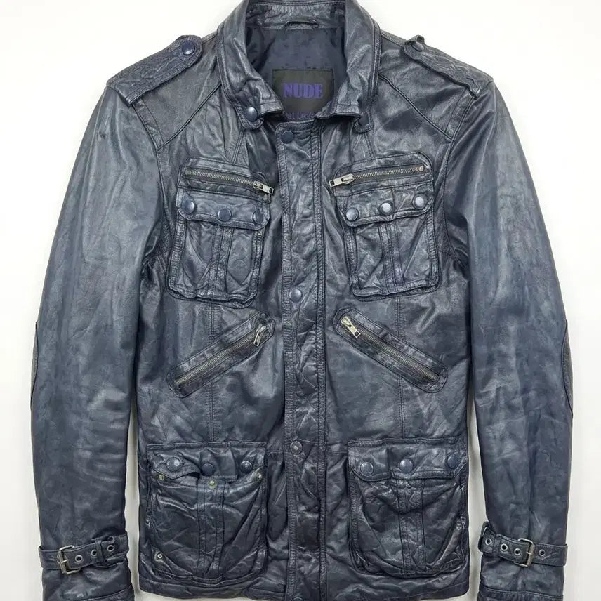 [BUNJANG] NUDE Men's Leather Jacket Size 48 / NUDE 남성 가죽 자켓 48