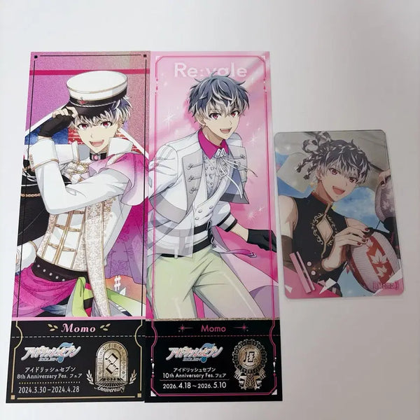 [BUNJANG] Idolish7 (ID7) Momo Ticket-Style Card & Metal Card Bundle / 아이돌리쉬세븐 아이나나 모모 티켓풍카드 메탈카드
