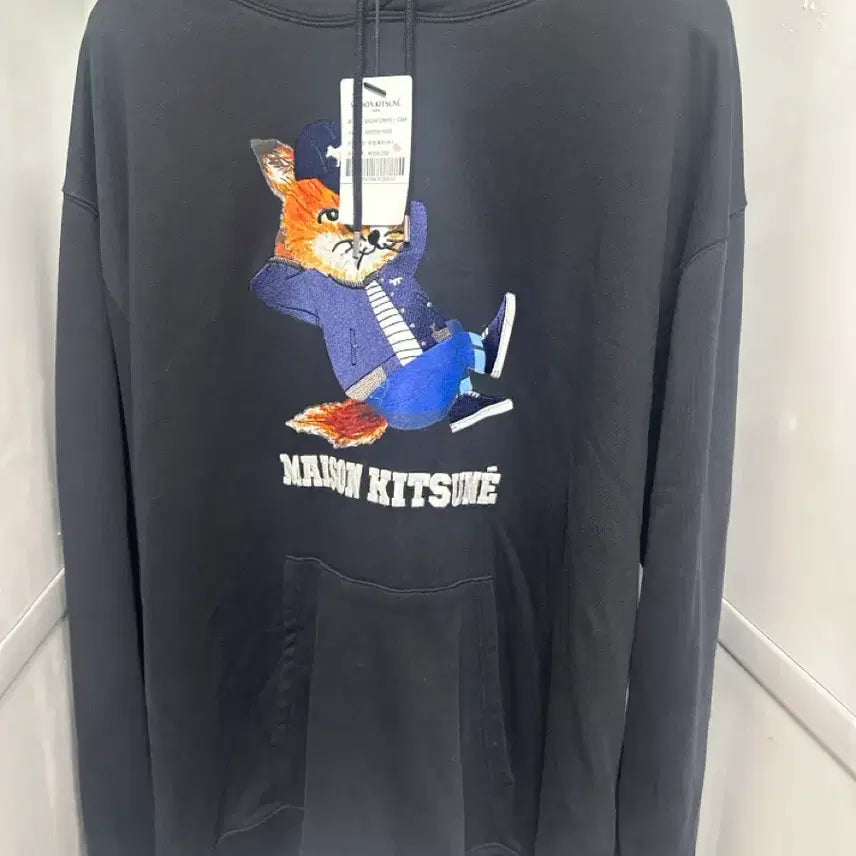[BUNJANG] Maison Kitsuné Black Fox Embroidery Hoodie / 메종키츠네 후드티 블랙 폭스 자수