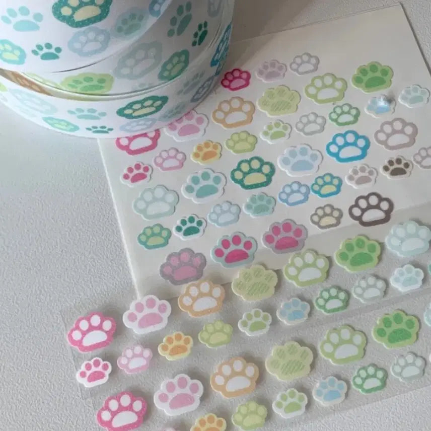 [BUNJANG] Eunsaeshop Squishy Paw Kiss Cut Sticker Set / 은새상점 말랑발바닥 키스컷 띵