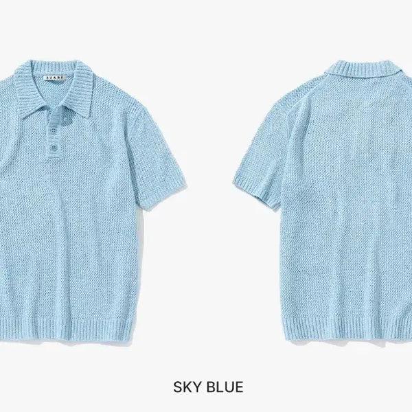 [BUNJANG] Suare Neff Ocean Collar Knit (Sky Blue) - M Size / 수아레 네프 오션 카라 니트(SkyBlue)- M사이즈(새제품-택만제거)