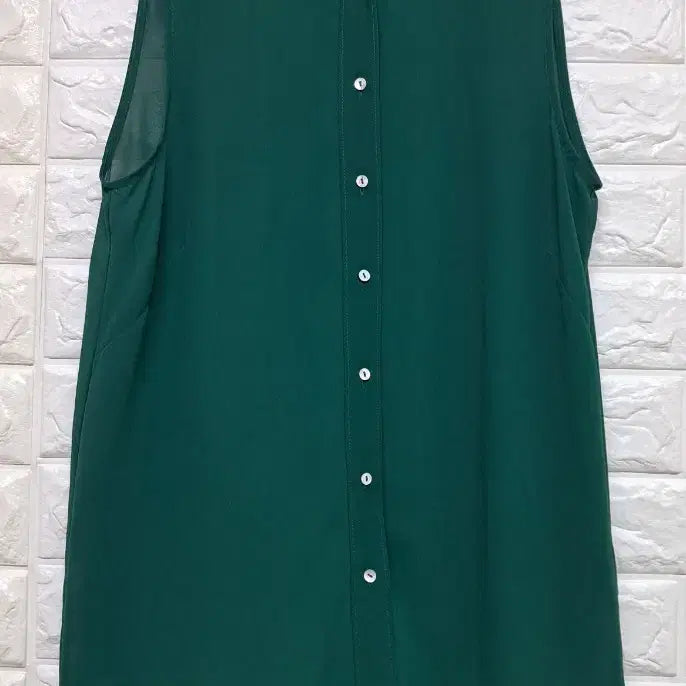 [BUNJANG] H&M Sleeveless Shirt Satin Green Size S / 새제품 H&M 민소매 셔츠 36 (S)