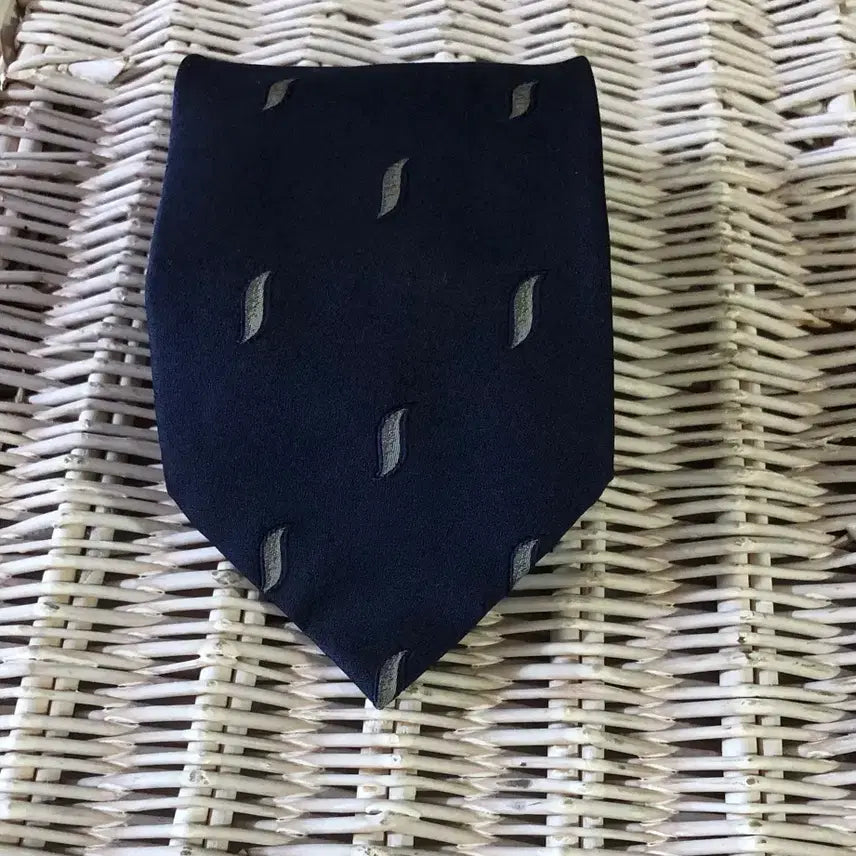 [BUNJANG] Paco Rabanne Navy Patterned Necktie / 파코라반 넥타이 네이비