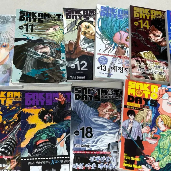 [BUNJANG] Sakamoto Days Manga Volumes 10-18 & Novel Bundle Set / 사카모토데이즈 만화책 10~18권 & 소설 일괄판매