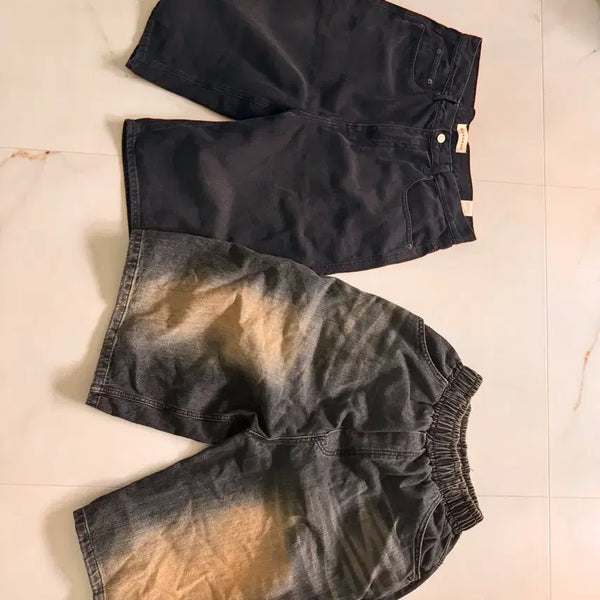 [BUNJANG] Bermuda Shorts Set (2 Types) / 버뮤다 청바지 2종