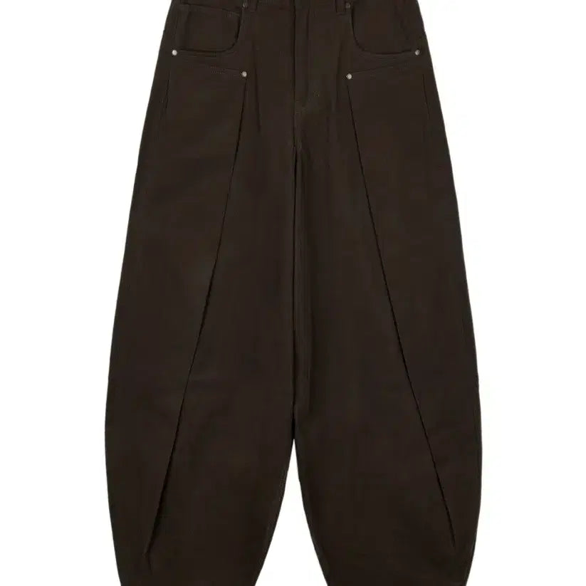 [BUNJANG] IDWS Balloon Fit Cotton Pants Brown / 아이돈워너셀 IDWS 벌룬 핏 코튼 팬츠 브라운 (1사이즈)