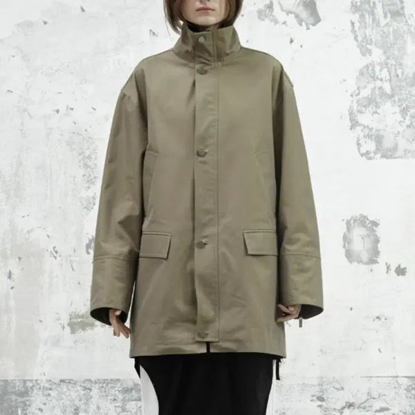 [BUNJANG] SERIC WAXED HALF JACKET - KHAKI / 세릭 WAXED HALF JACKET / KHAKI