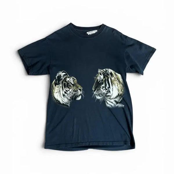 [BUNJANG] The Mountain Black Tiger Print T-Shirt / The mountain 더 마운틴 티셔츠 블랙 M