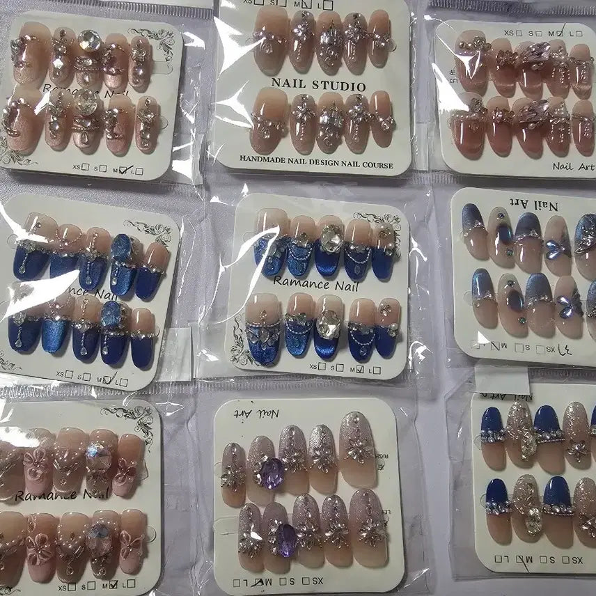 [BUNJANG] Various Designs Nail Tips Bundle Set - Size M / 신상네일팁 일괄판매@