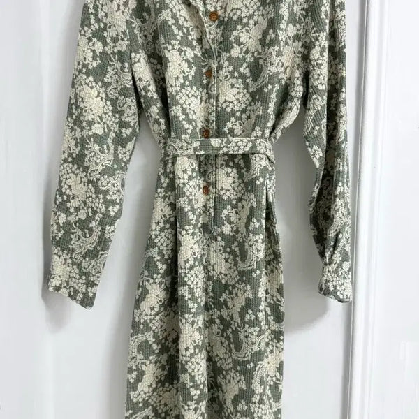 [BUNJANG] Geu Kkot Paisley Green Flower Gauze Dress / [새상품]제주그꽃 페이즐리 그린 플라워 요루 원피스